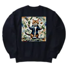 なむねこの猫社長 Heavyweight Crew Neck Sweatshirt