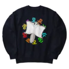 LalaHangeulのエゾモモンガさんドーン！(ハングル) Heavyweight Crew Neck Sweatshirt