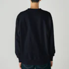 neconos Goodsのふくろねこ白プリント（ねこかもいぬかも） Heavyweight Crew Neck Sweatshirt