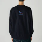 エダマメトイチ雑貨店のI love blue birds 3 イソヒヨドリ  Heavyweight Crew Neck Sweatshirt