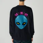 LalaHangeulの외계인(宇宙人) ハングルデザイン Heavyweight Crew Neck Sweatshirt