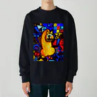 関ヶ原すー子の振り向く猫😺 Heavyweight Crew Neck Sweatshirt