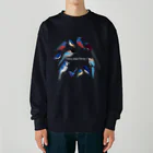 エダマメトイチ雑貨店のI love blue birds 1 大 Heavyweight Crew Neck Sweatshirt