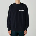 リジット・モータースポーツのALPHA白-RIGID白 Heavyweight Crew Neck Sweatshirt