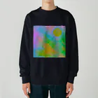 水草のサイケデリックな満月 Heavyweight Crew Neck Sweatshirt