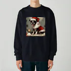 ruiruirのボストンテリア　クリスマス Heavyweight Crew Neck Sweatshirt