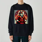 Akahito@AIイラストショップのサタン・サンタ Heavyweight Crew Neck Sweatshirt