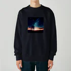 終わらない夢🌈の幻想的な夜空🌌 Heavyweight Crew Neck Sweatshirt