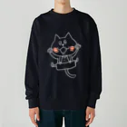 猫沢商店の猫のボン太グッズ（白線） Heavyweight Crew Neck Sweatshirt