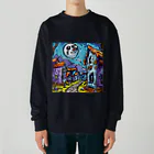 Paonのズーのゾンビくんの町 Heavyweight Crew Neck Sweatshirt