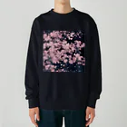 ほっと一息の夜桜 Heavyweight Crew Neck Sweatshirt