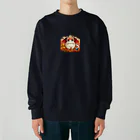 nekodoragonのおやすみ！猫ドラゴン　背景透過ver Heavyweight Crew Neck Sweatshirt