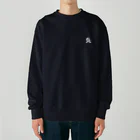 ちび太郎ショップのちび太郎　バックプリント　モノクロ Heavyweight Crew Neck Sweatshirt