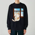 ウチのMEIGENやさんの猫 〜窓辺のひととき〜 Heavyweight Crew Neck Sweatshirt