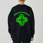 『NG （Niche・Gate）』ニッチゲート-- IN SUZURIの吾唯足りるを知るh.t.大アーチ・英文字・緑 Heavyweight Crew Neck Sweatshirt