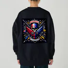 シマのヤマハホンダコラボ風ドクロデザイン Heavyweight Crew Neck Sweatshirt