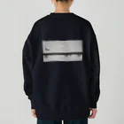 ちび太郎ショップのちび太郎　バックプリント　モノクロ Heavyweight Crew Neck Sweatshirt