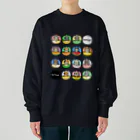 楽猫楽描しげ屋の14Cats（フルーツ） Heavyweight Crew Neck Sweatshirt