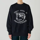 海賊猫 cocoの『EVERY AKITA IS JUST "PAW"FECT』➂(ホワイト 白) 名入れOK *For All Dog Lovers ～ Akita Inu 秋田犬～ Heavyweight Crew Neck Sweatshirt