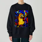 関ヶ原すー子の振り向く猫😺 Heavyweight Crew Neck Sweatshirt