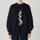 cuuyabowの麻の葉WHITE Heavyweight Crew Neck Sweatshirt