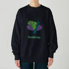 はなぺちゃとそばかすのクマだって滑りたい Heavyweight Crew Neck Sweatshirt