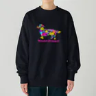 AtelierBoopのミニチュアダックス　フラワーパーティ Heavyweight Crew Neck Sweatshirt