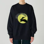 MZグラフィックスのうさぎ年　2023　ブラック・ラビット Heavyweight Crew Neck Sweatshirt