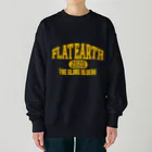 Mappila SHOPのカレッジ風(ミシガンカラー)　フラットアース FLATEARTH Heavyweight Crew Neck Sweatshirt