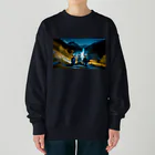 suyaの祖母祖父孫の初！地球！お忍び旅行 Heavyweight Crew Neck Sweatshirt