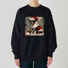 ruiruirのボストンテリア　クリスマス Heavyweight Crew Neck Sweatshirt