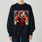 Akahito@AIイラストショップのサタン・サンタ Heavyweight Crew Neck Sweatshirt