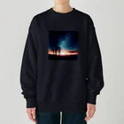 終わらない夢🌈の幻想的な夜空🌌 Heavyweight Crew Neck Sweatshirt