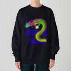 LalaHangeulのORIENTAL DRAGON（龍）英字バージョン Heavyweight Crew Neck Sweatshirt