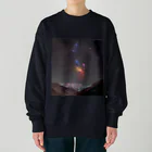 S204_Nanaの赤石岳に昇る蠍座 Heavyweight Crew Neck Sweatshirt