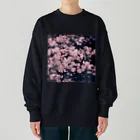 ほっと一息の夜桜 Heavyweight Crew Neck Sweatshirt