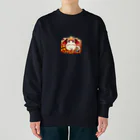 nekodoragonのおやすみ！猫ドラゴン　背景透過ver Heavyweight Crew Neck Sweatshirt