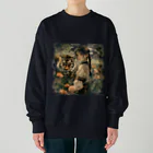 MistyStarkの虎と少女 Heavyweight Crew Neck Sweatshirt