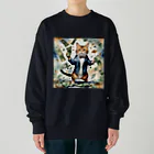 なむねこの猫社長 Heavyweight Crew Neck Sweatshirt