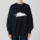 小鳥と映画館の明日は休みます (猫)白文字バージョン Heavyweight Crew Neck Sweatshirt