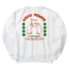 中華呪術堂（チャイナマジックホール）の【後プリント・赤緑】ハンドパワー  Heavyweight Crew Neck Sweatshirt