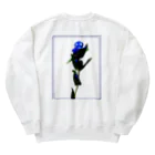 Ameoのリンドウ プリント Heavyweight Crew Neck Sweatshirt