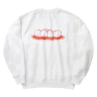 Plume-rit(プリュムリット)｛スズリ店のむぎゅっとくっつきお座りうさぎ Heavyweight Crew Neck Sweatshirt