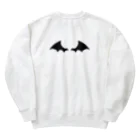  ちぢみんの我々は魔族！(黒) Heavyweight Crew Neck Sweatshirt