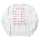 温泉グッズ@ブーさんとキリンの生活の療養泉の種類と特徴（赤・両面） Heavyweight Crew Neck Sweatshirt