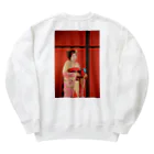 舞妓グッズ専門店『オツボネーズ』のあやこねえさん（ワンポイント） Heavyweight Crew Neck Sweatshirt