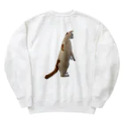 ☆家猫カンパニー社員グッズ☆のスタンディングきびだんごダブル Heavyweight Crew Neck Sweatshirt