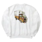 キッチンファラオのキッチンカー風デザイン Heavyweight Crew Neck Sweatshirt