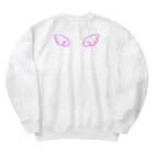 はぬの天使の羽（濃いピンク） Heavyweight Crew Neck Sweatshirt