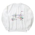 弐千円札サーバー 公式アカウントの弐千円札サーバー手書き路線図 英語バージョン Heavyweight Crew Neck Sweatshirt